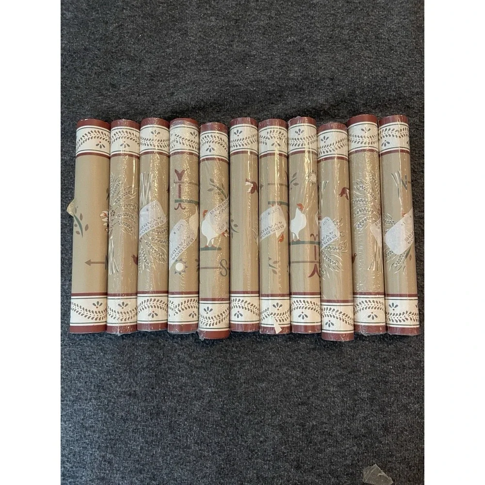 11 Vintage Prepasted Border Wallpaper Rooster 4yds per roll 8 1/2 Inches Wide
